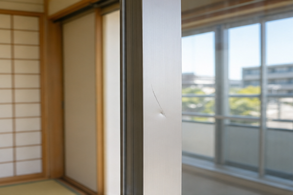 アルミサッシのキズは補修できる？擦り傷・へこみの修理判断と注意点