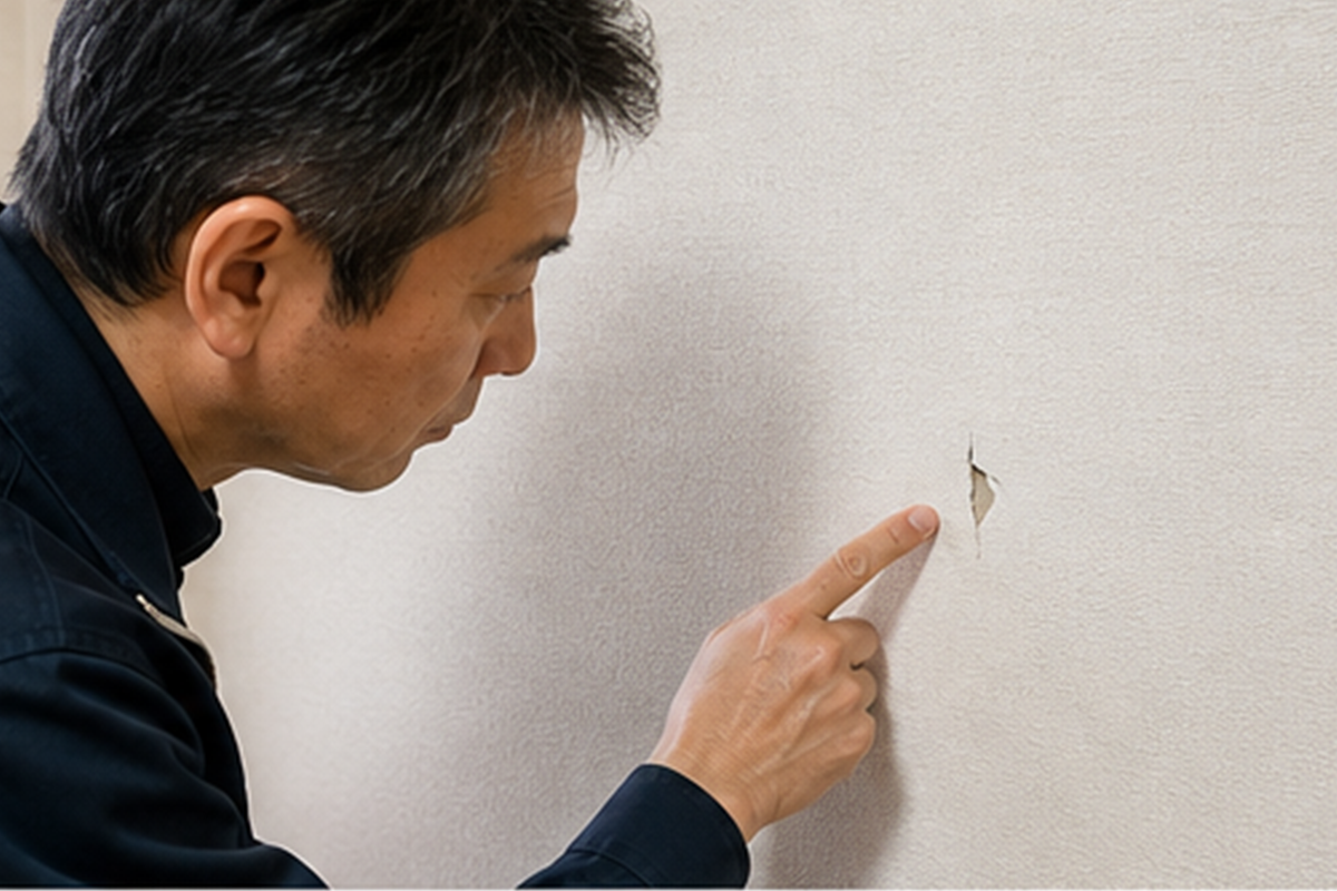壁の穴・へこみは補修できる？クロスと下地の状態で判断する修理方法
