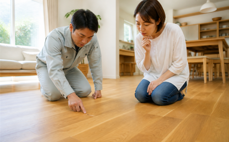 フローリングのへこみは補修できる？床材・深さ・張り替えの判断