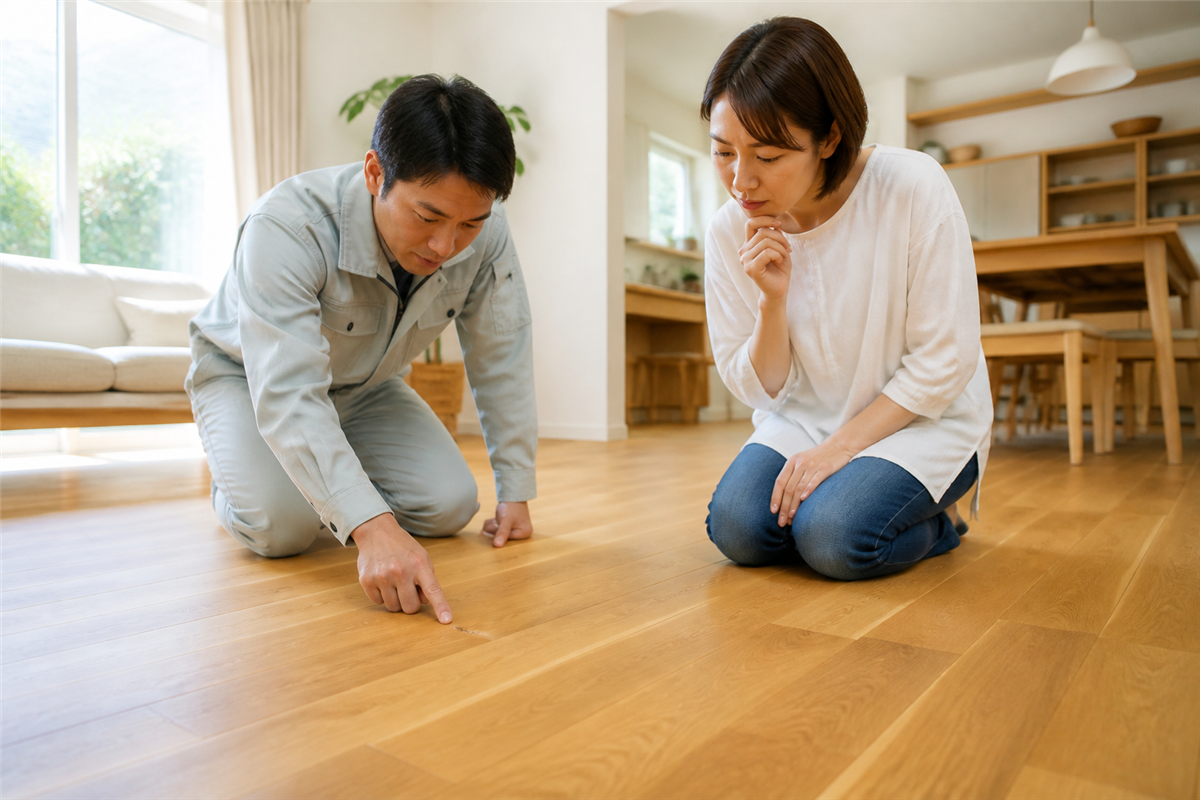 フローリングのへこみは補修できる？床材・深さ・張り替えの判断