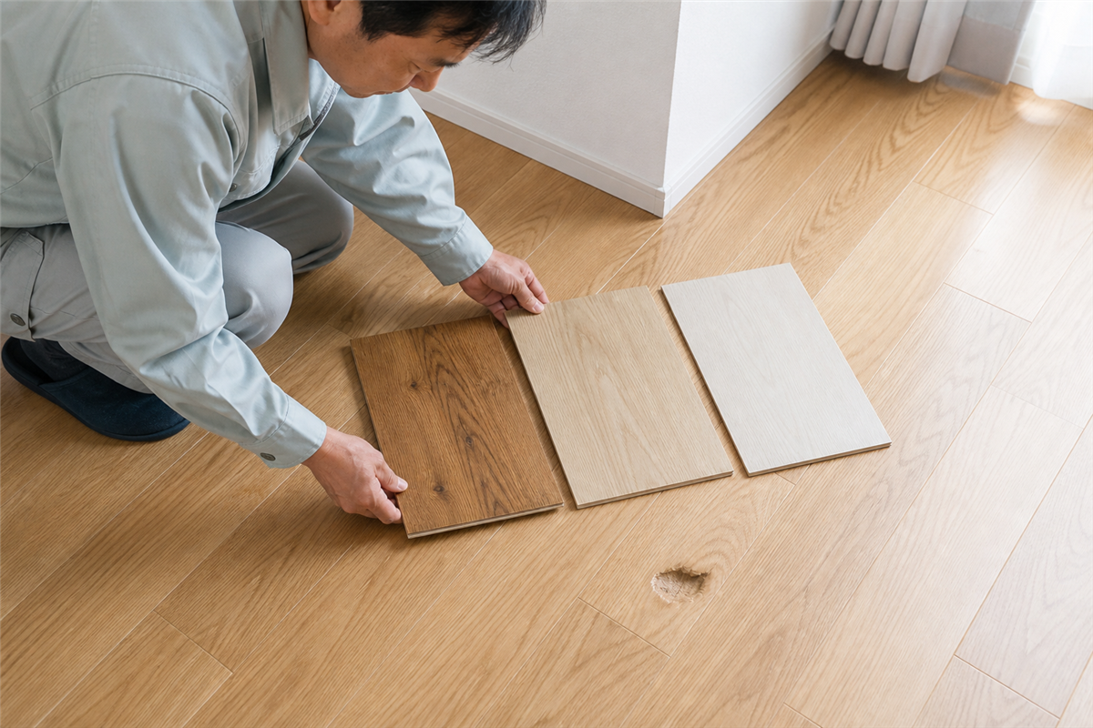 床材と表面仕上げを先に見分ける