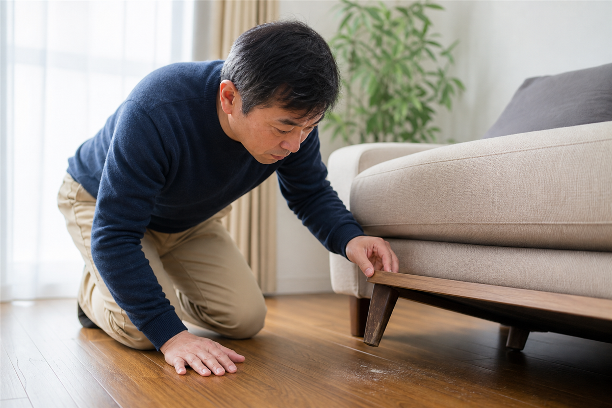 材種と化粧シートの確認